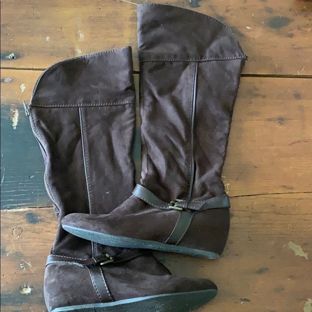 Brown Suede Boots